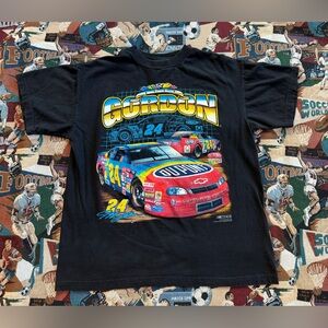 Vintage 90s Nascar Jeff Gordon Black Graphic T-shirt